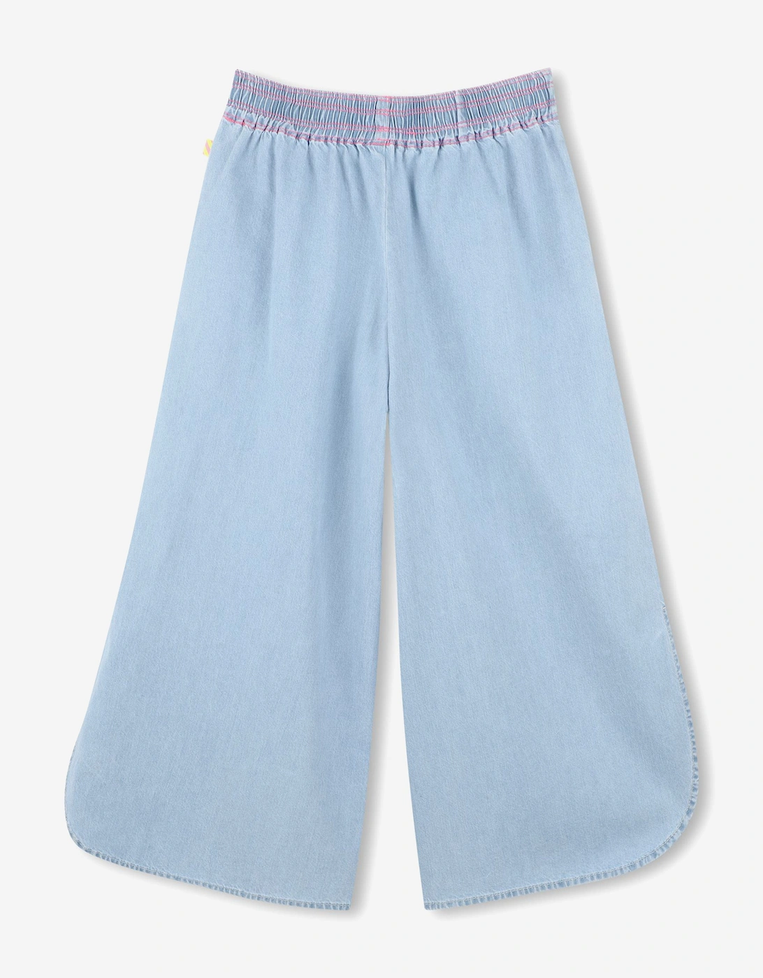 Billieblush Girls Embroidered Denim Trousers in Blue