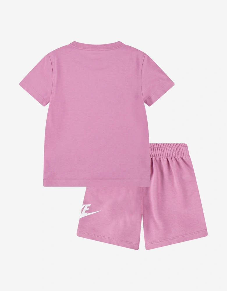 Girls Club T-Shirt and Shorts Set in Pink