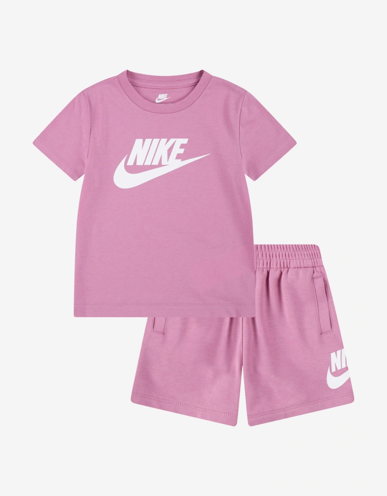 Girls Club T-Shirt and Shorts Set in Pink