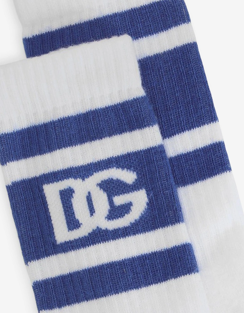 Kids DG Logo Socks in White