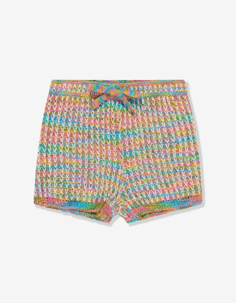 Girls August Textured Knit Shorts in Multicolour