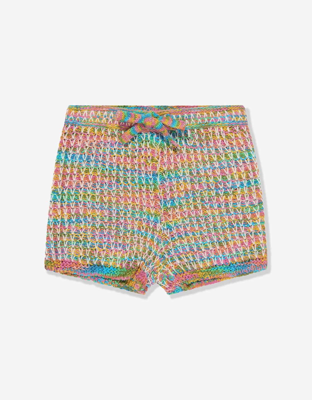 Girls August Textured Knit Shorts in Multicolour, 5 of 4