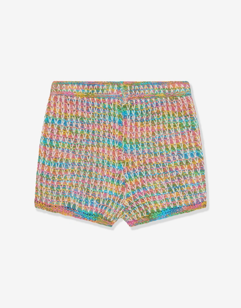 Girls August Textured Knit Shorts in Multicolour