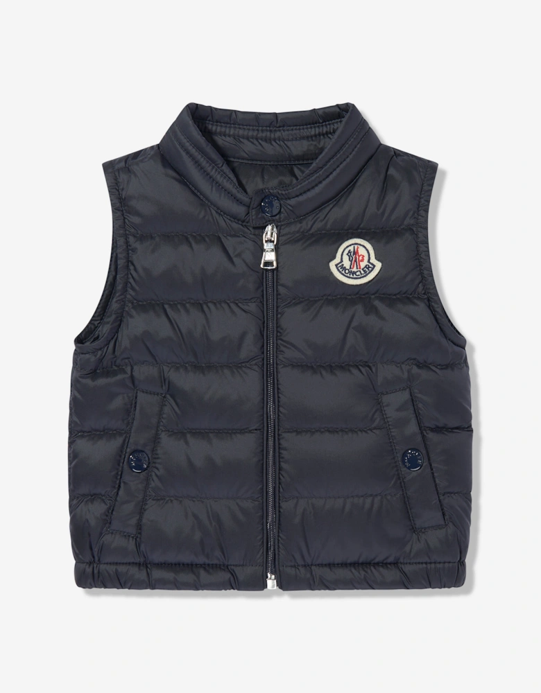 Baby Boys Down Padded New Amaury Gilet in Navy