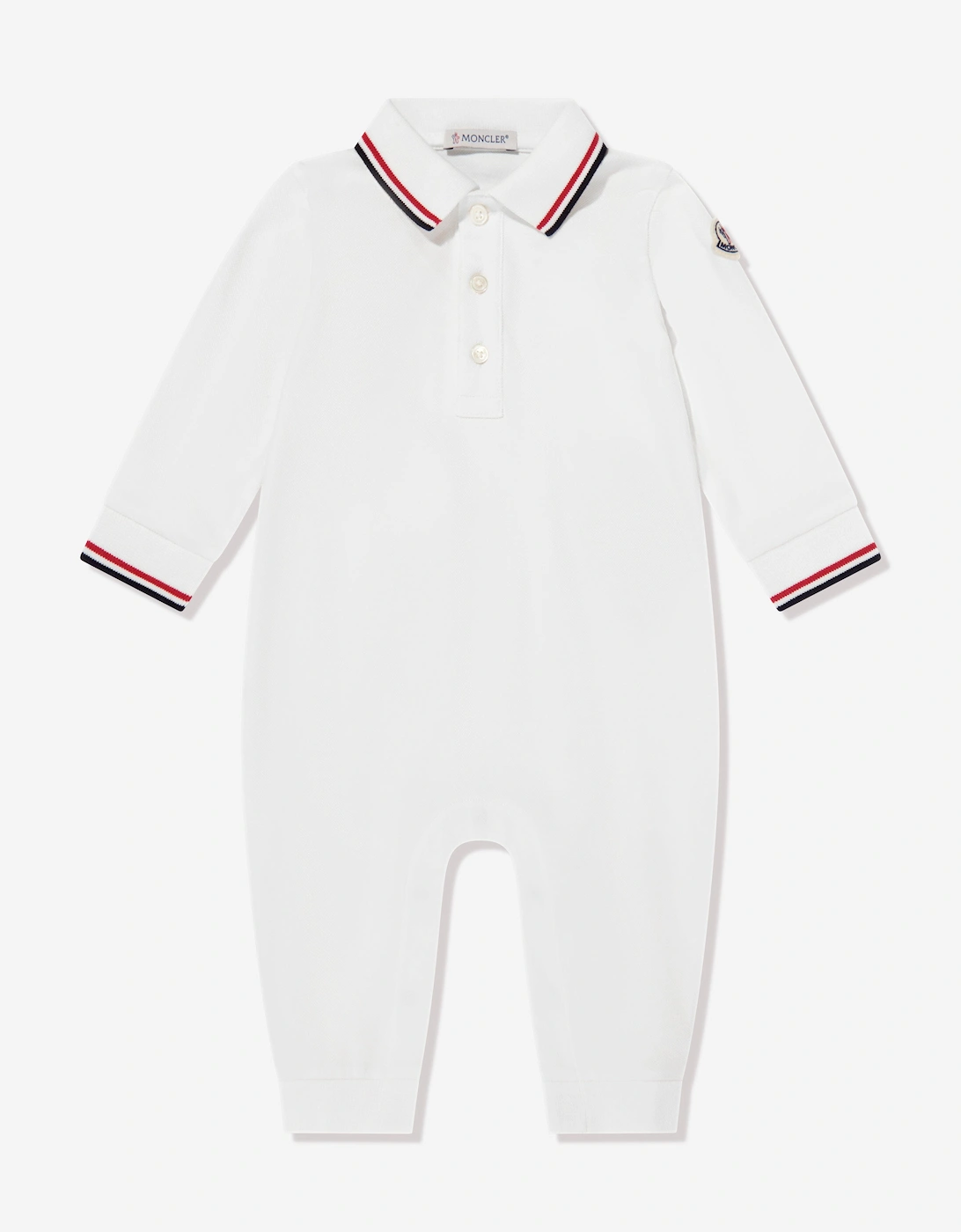 Baby Boys Polo Romper in Ivory, 5 of 4