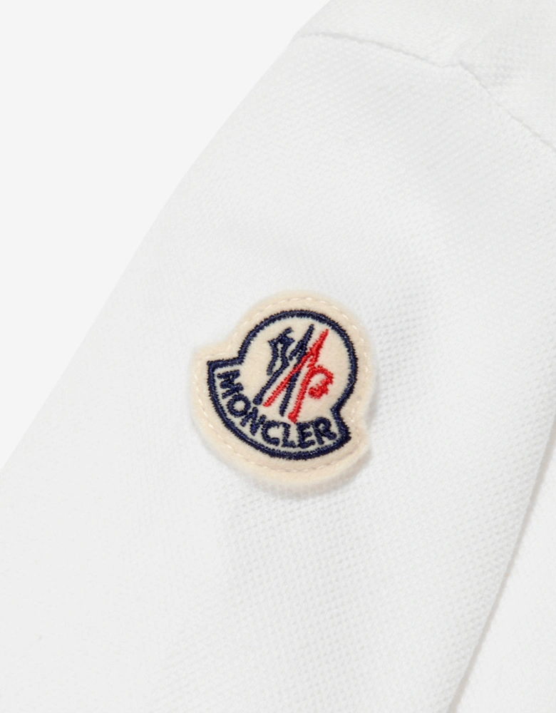 Baby Boys Polo Romper in Ivory