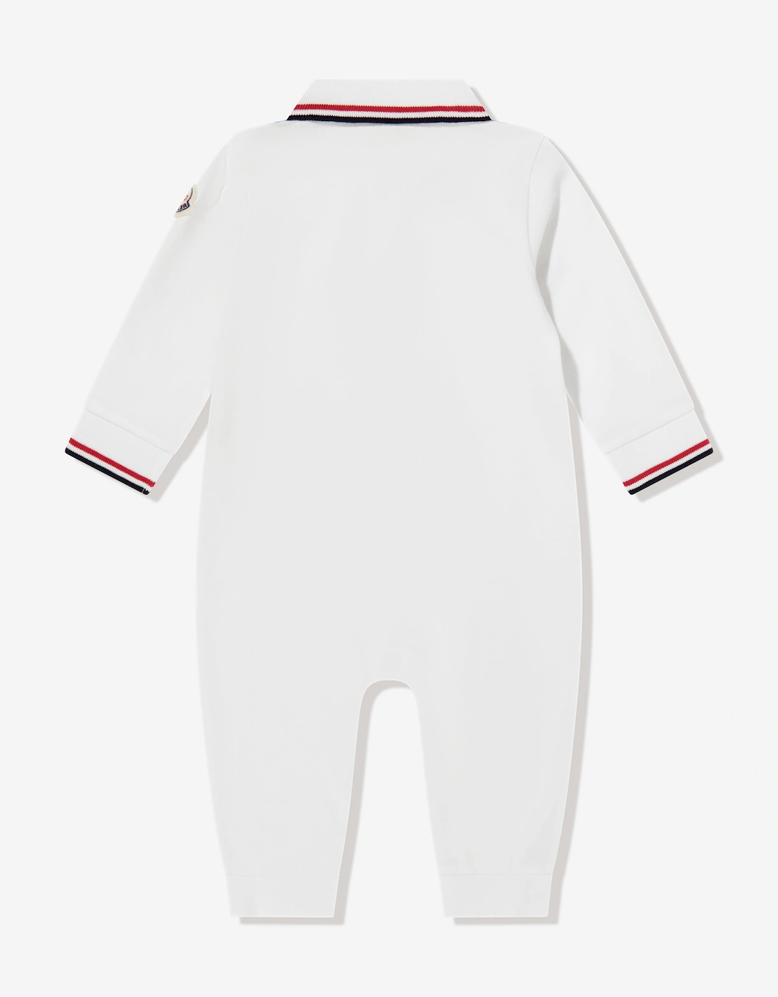 Baby Boys Polo Romper in Ivory