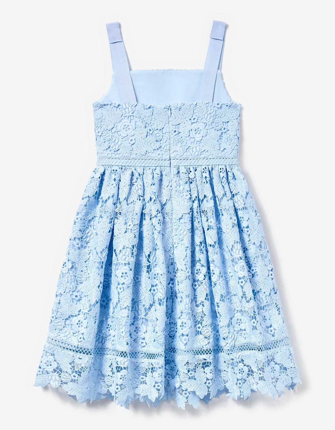 Girls Butterfly Lace Dress in Blue