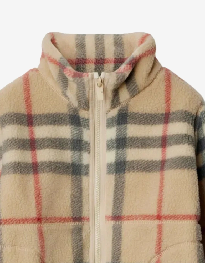Boys Check Brian Jacket in Beige