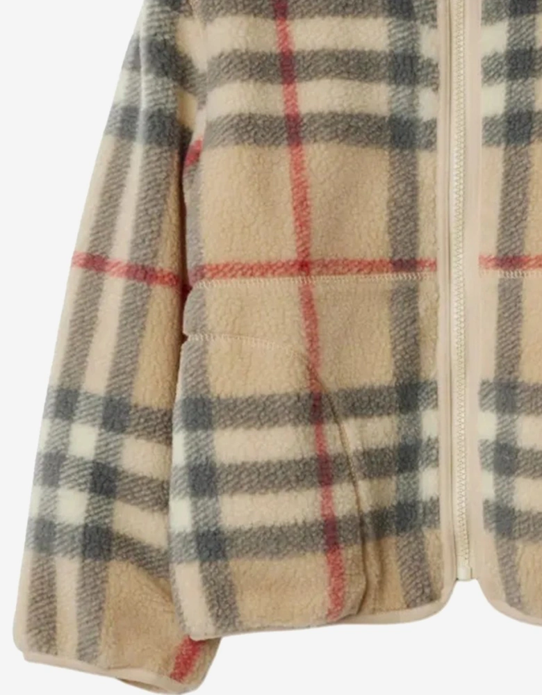Boys Check Brian Jacket in Beige