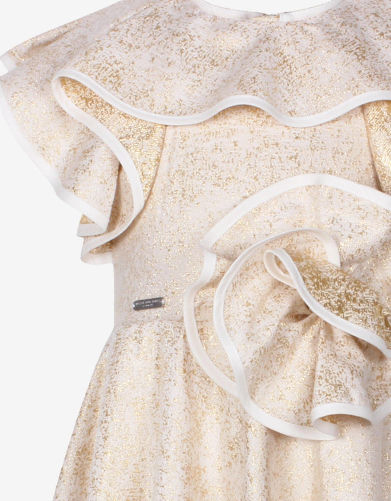 Girls Blossom Freckle Dress in Gold