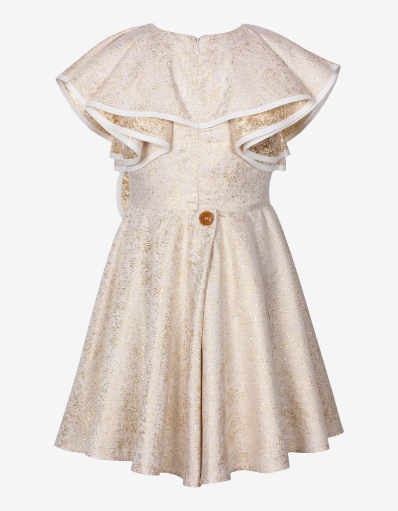 Girls Blossom Freckle Dress in Gold