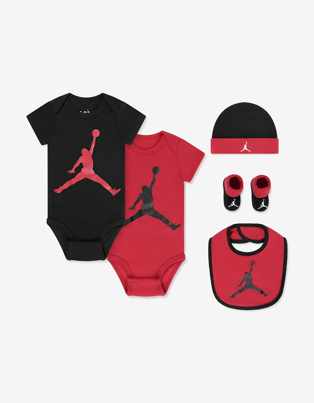 Jordan Baby 5 Piece Bodysuit Set in Red, 8 of 7