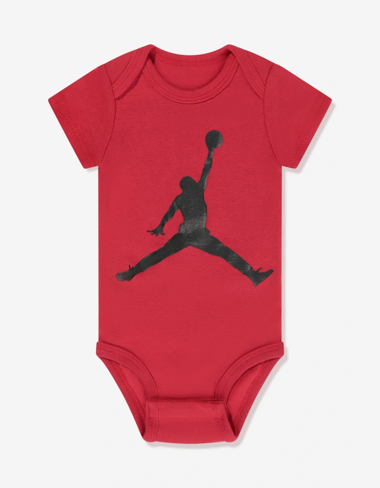 Jordan Baby 5 Piece Bodysuit Set in Red