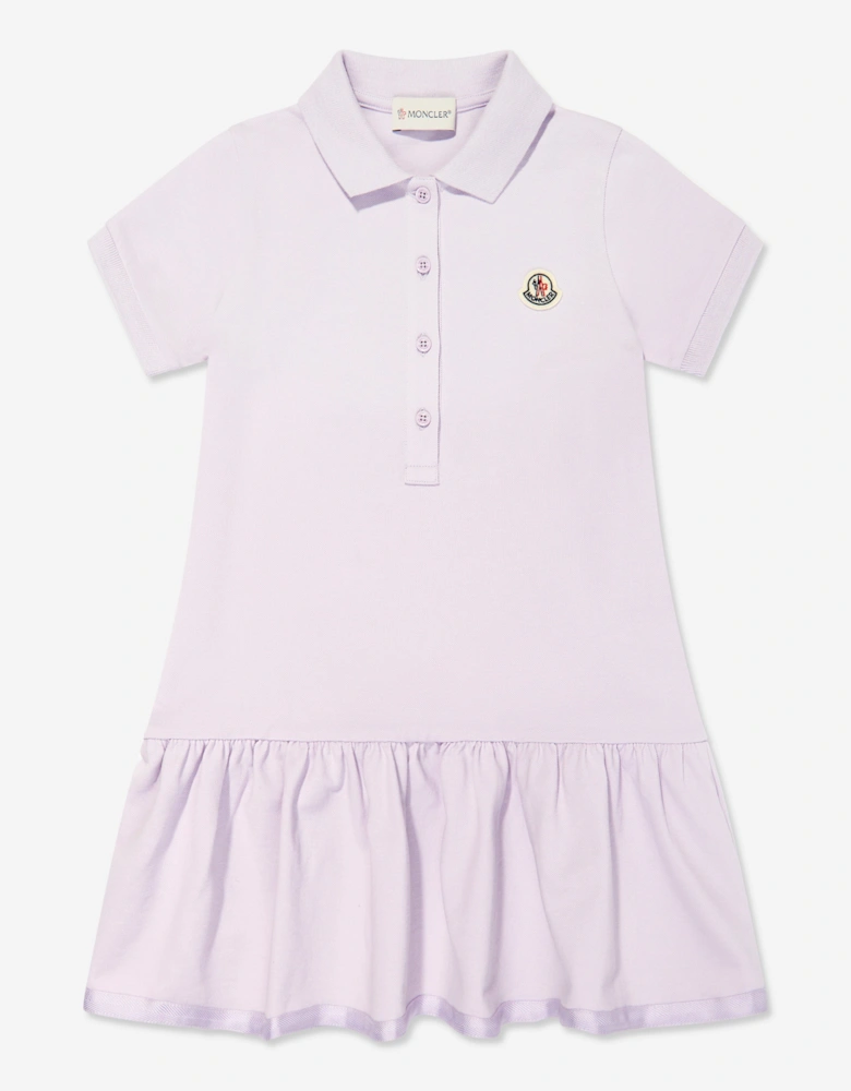 Enfant Girls Logo Polo Dress in Purple