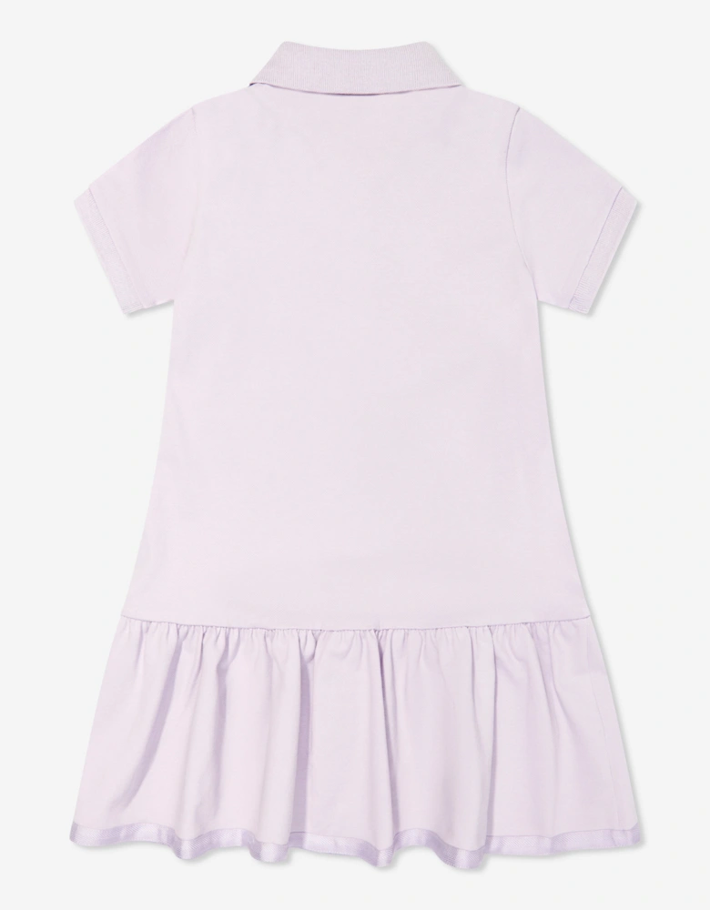 Enfant Girls Logo Polo Dress in Purple