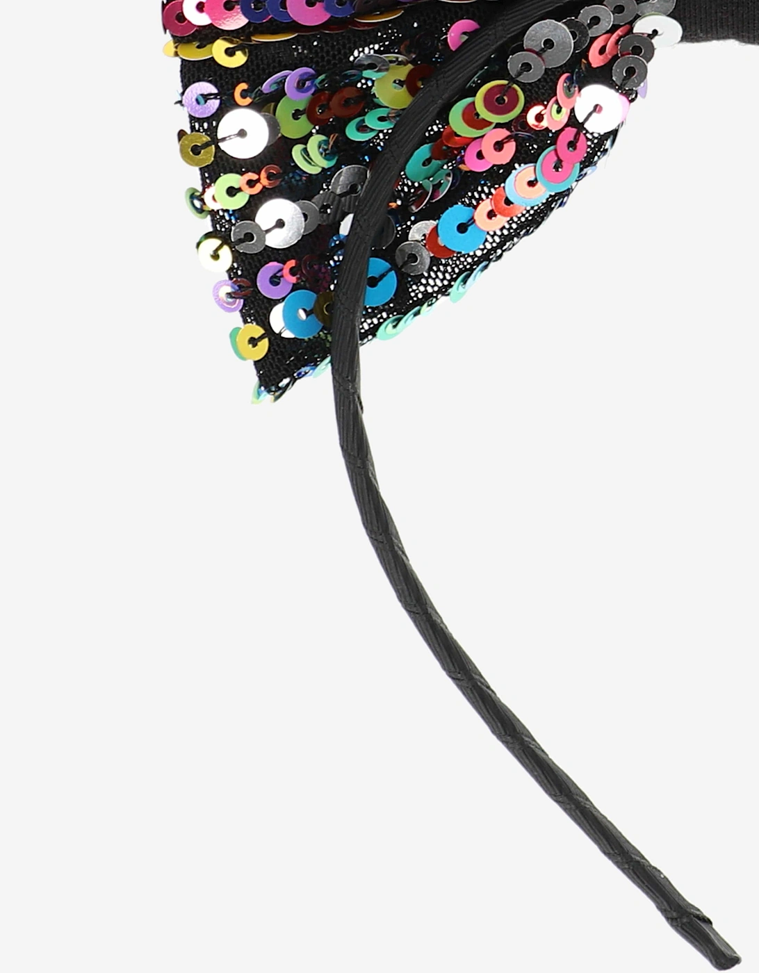 Angels Face Girls Queenie Multi Sequin Bow Headband in Black