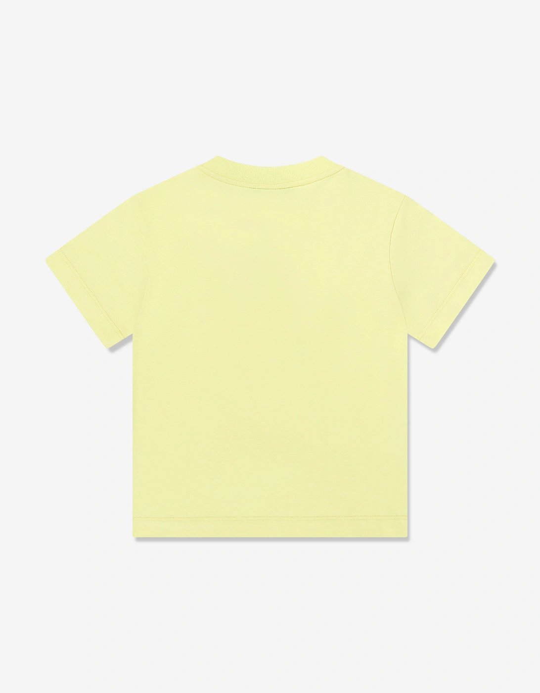 Girls Flower Embroidered T-Shirt in Yellow