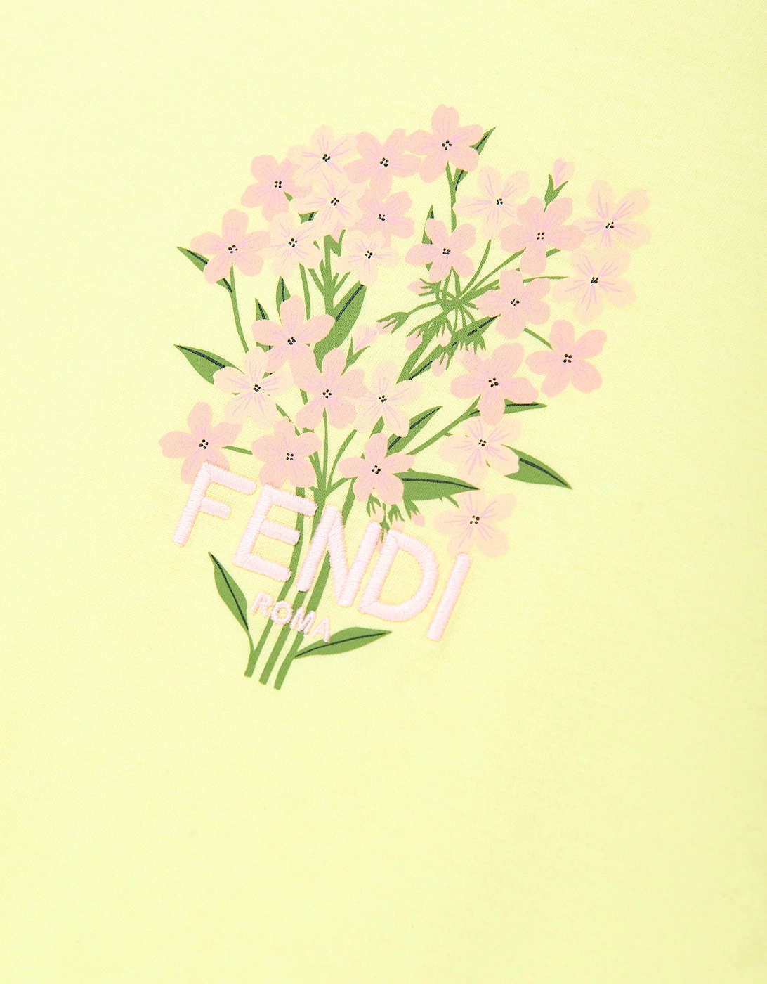 Girls Flower Embroidered T-Shirt in Yellow