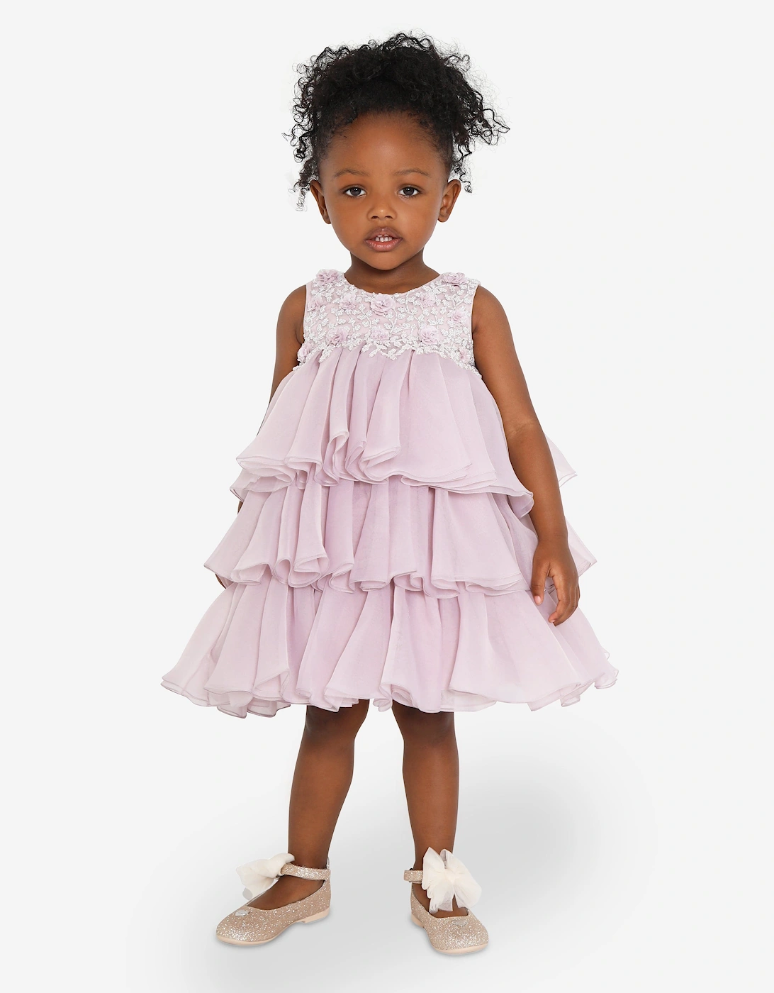 Girls Lumi Dress in Misty Lavender, 6 of 5