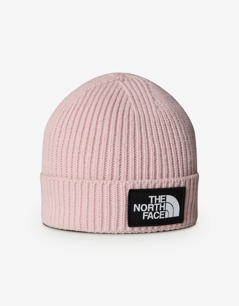 Baby Girls Logo Box Beanie Hat in Pink