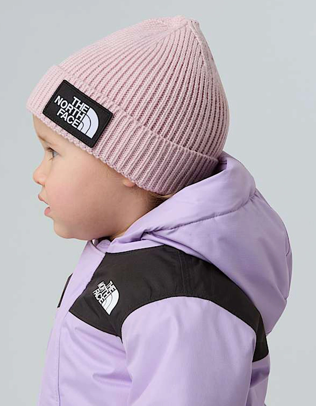Baby Girls Logo Box Beanie Hat in Pink