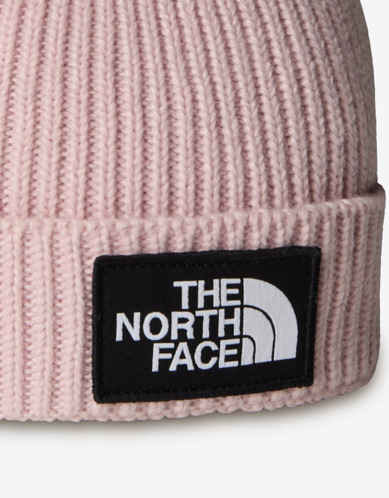 Baby Girls Logo Box Beanie Hat in Pink