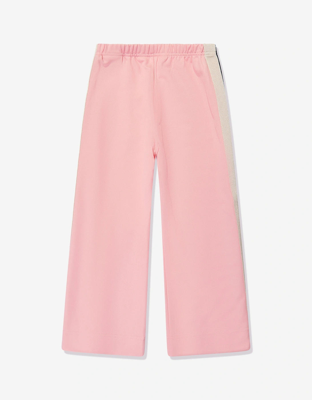 Girls Wide Leg Track Pants in Pink