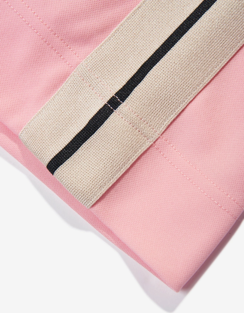 Girls Wide Leg Track Pants in Pink