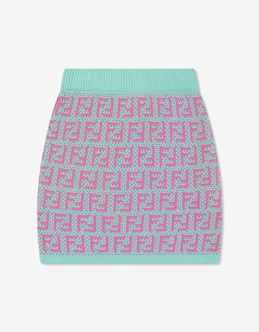 Girls FF Crochet Knit Skirt in Multicolour, 5 of 4