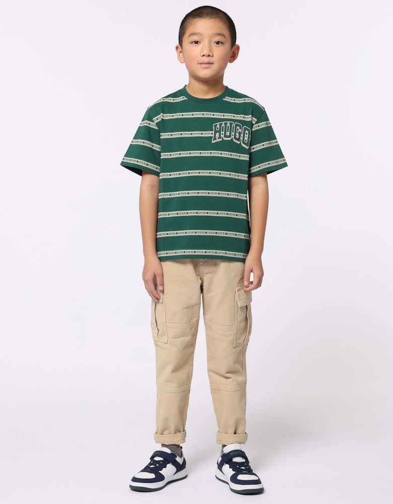 Hugo Boys Loose Pants in Beige