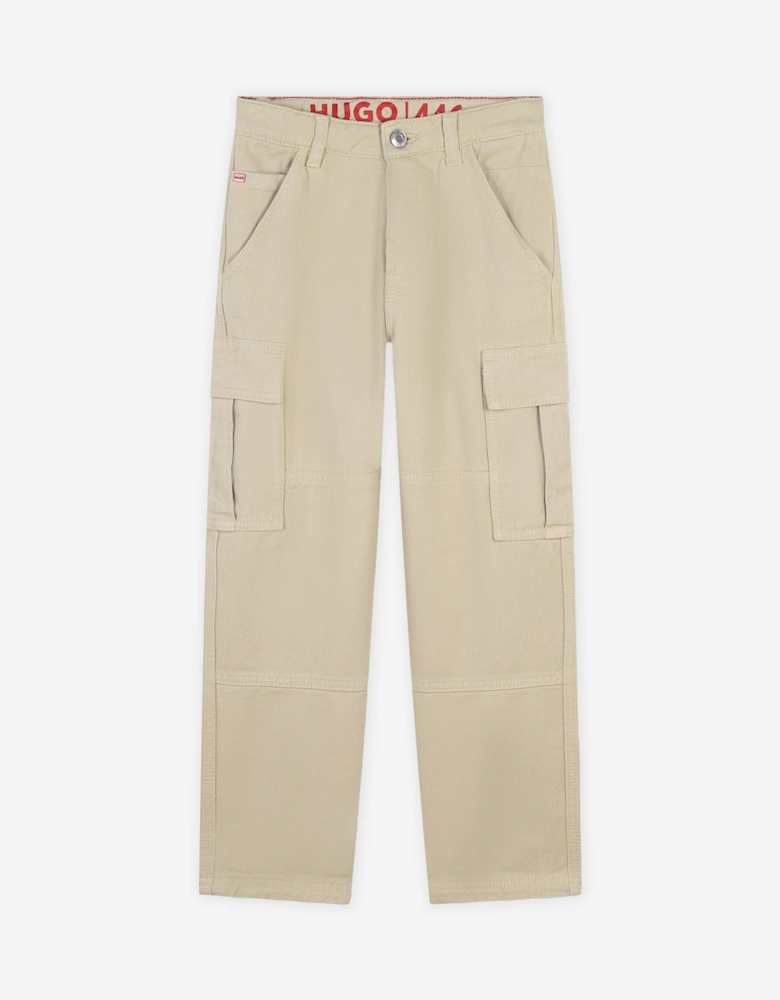 Hugo Boys Loose Pants in Beige