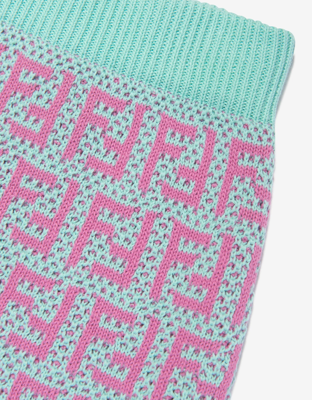 Girls FF Crochet Knit Skirt in Multicolour
