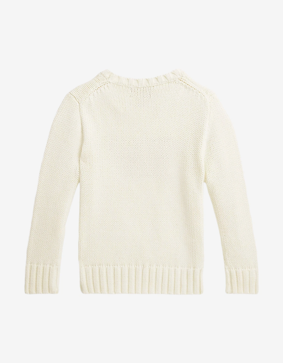 Boys Cotton Knit Flag Jumper in Ivory