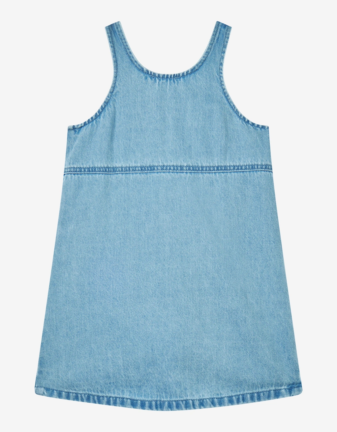 Girls Chambray Jewelled Dress in Blue