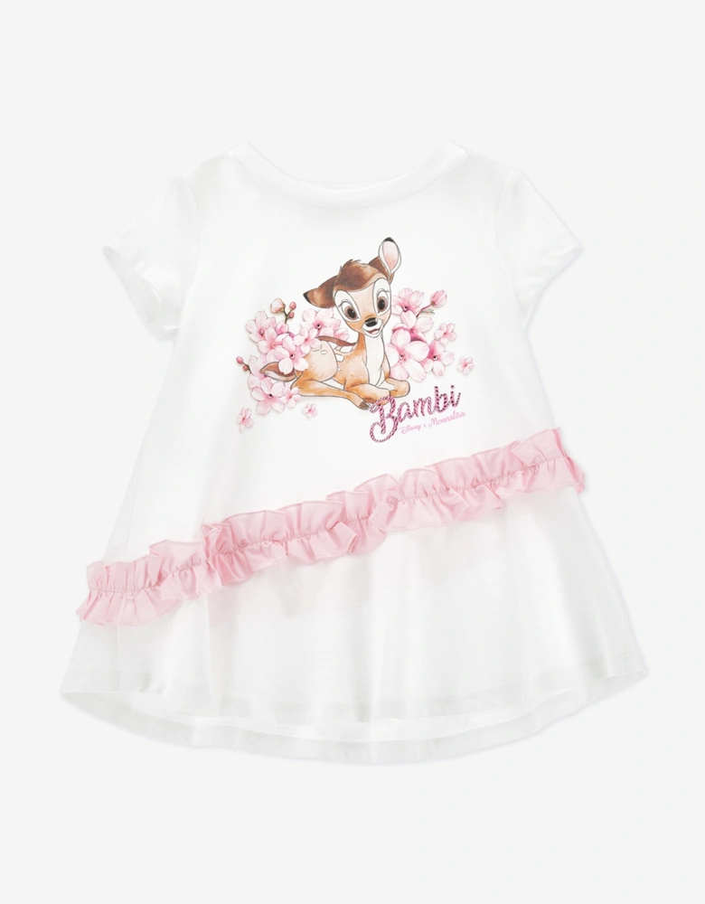 Girls Peach Blossom Bambi Dress in White