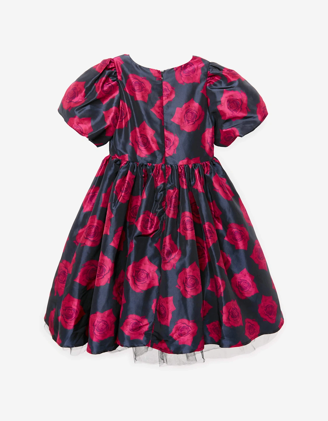 BCBGMAXAZRIA Girls Digital Print Rose Dress in Black
