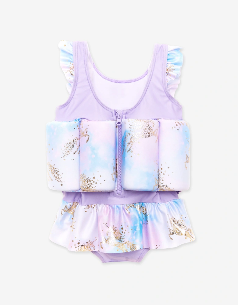 Baby Girls Unicorn Float Suit in Purple (UPF50+)