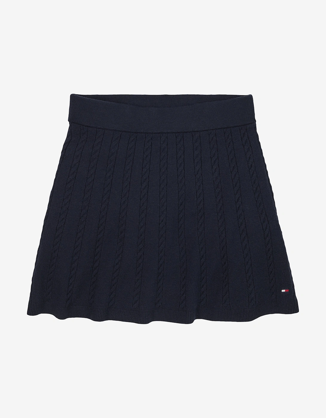Girls Mini Cable Knit Skirt in Navy, 5 of 4