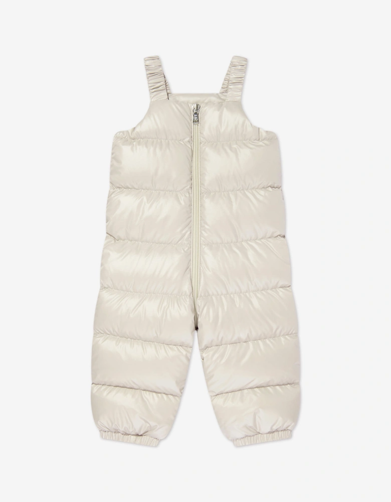 Baby Down Padded Snowsuit in Beige