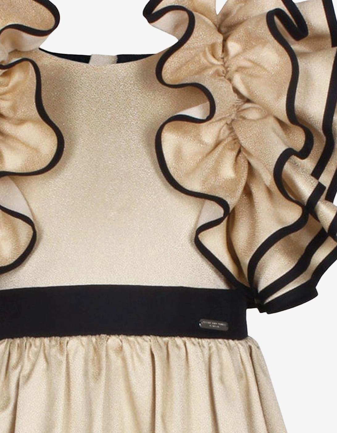 Girls Orangey Sparkle Dress in Gold