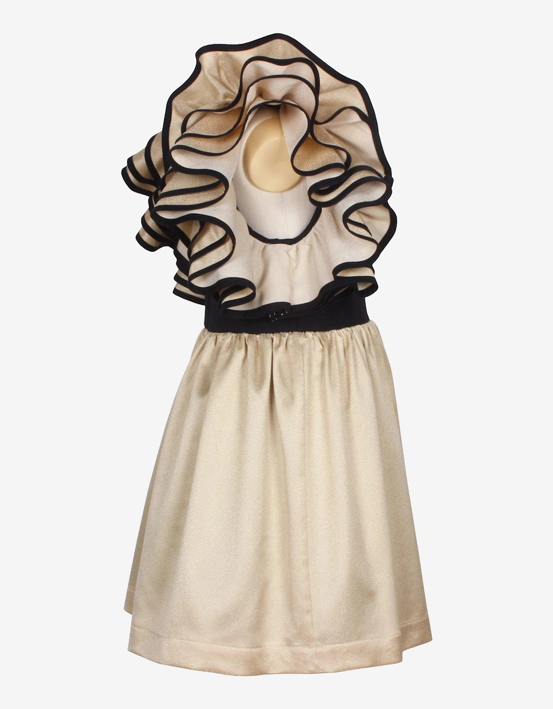 Girls Orangey Sparkle Dress in Gold