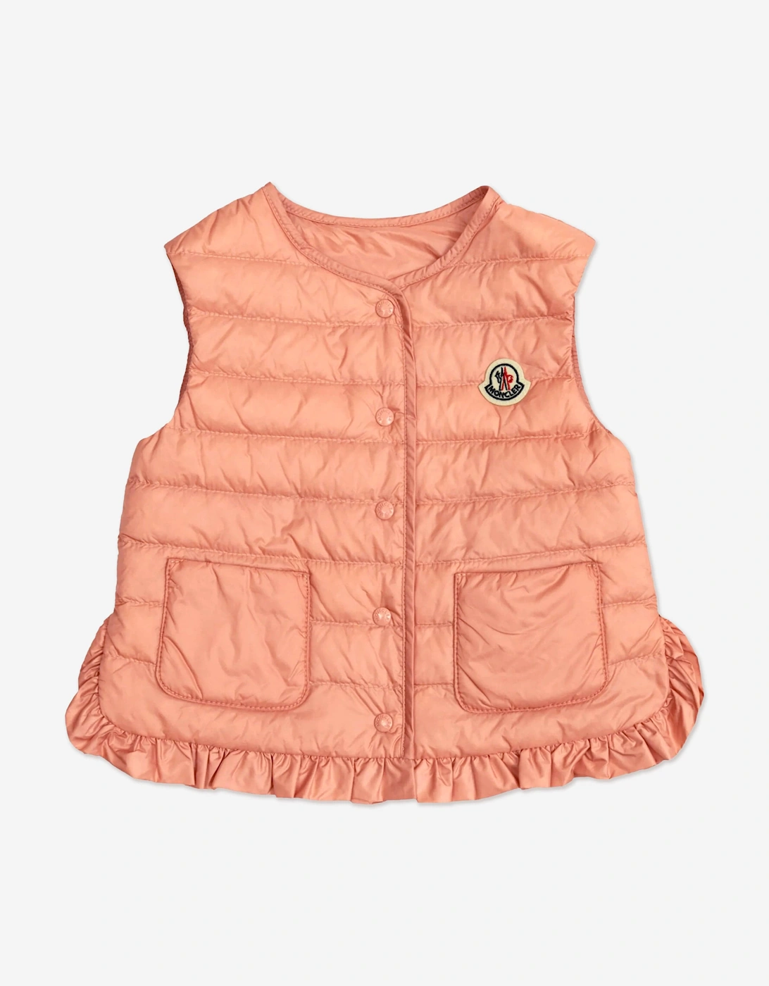 Baby Girls Down Padded Portia Gilet in Pink, 5 of 4