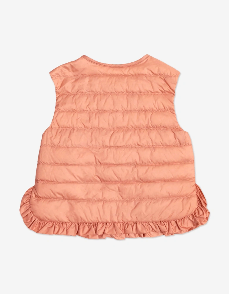 Baby Girls Down Padded Portia Gilet in Pink