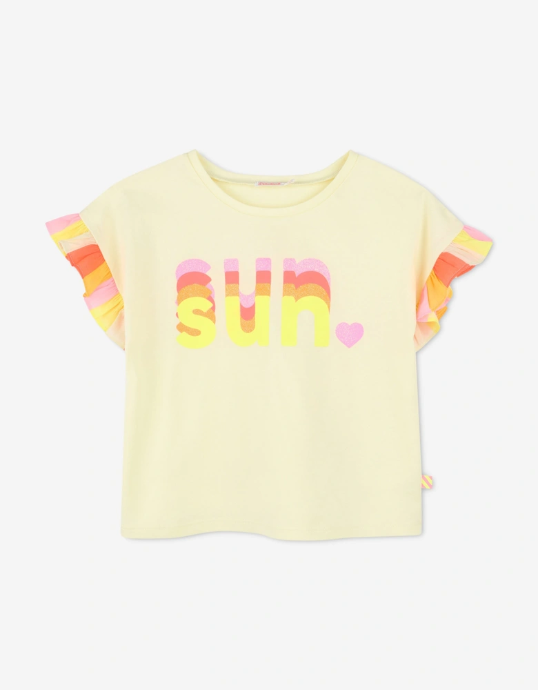 Billieblush Girls Sun T-Shirt and Shorts Set in Yellow