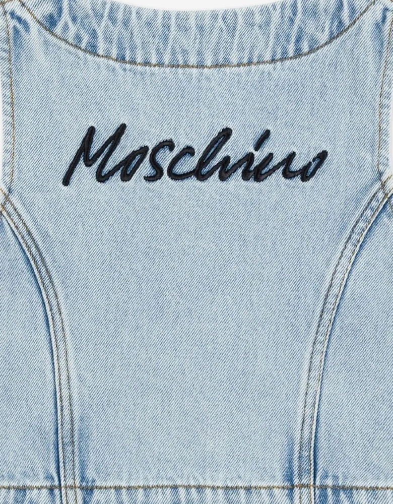 Girls Denim Waistcoat in Blue
