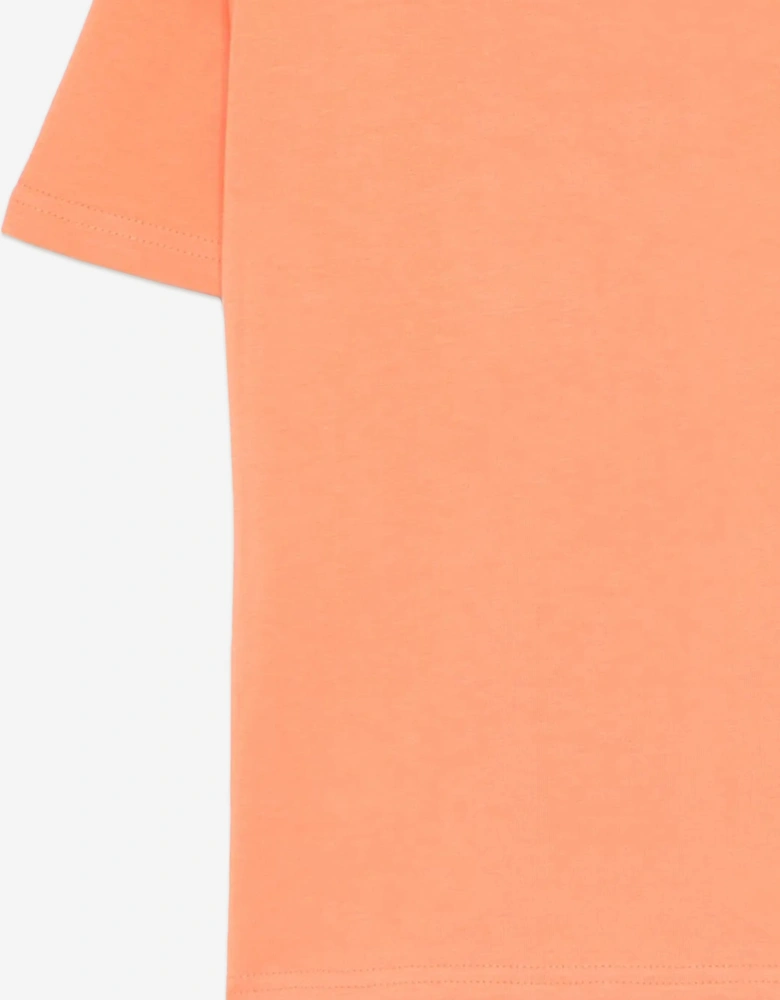 BOSS Boys Logo Print T-Shirt in Orange