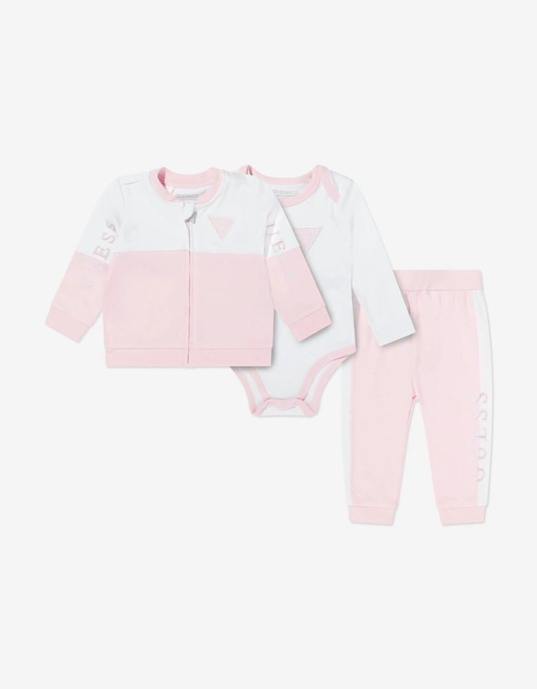Baby Girls Tracksuit Set in Pink