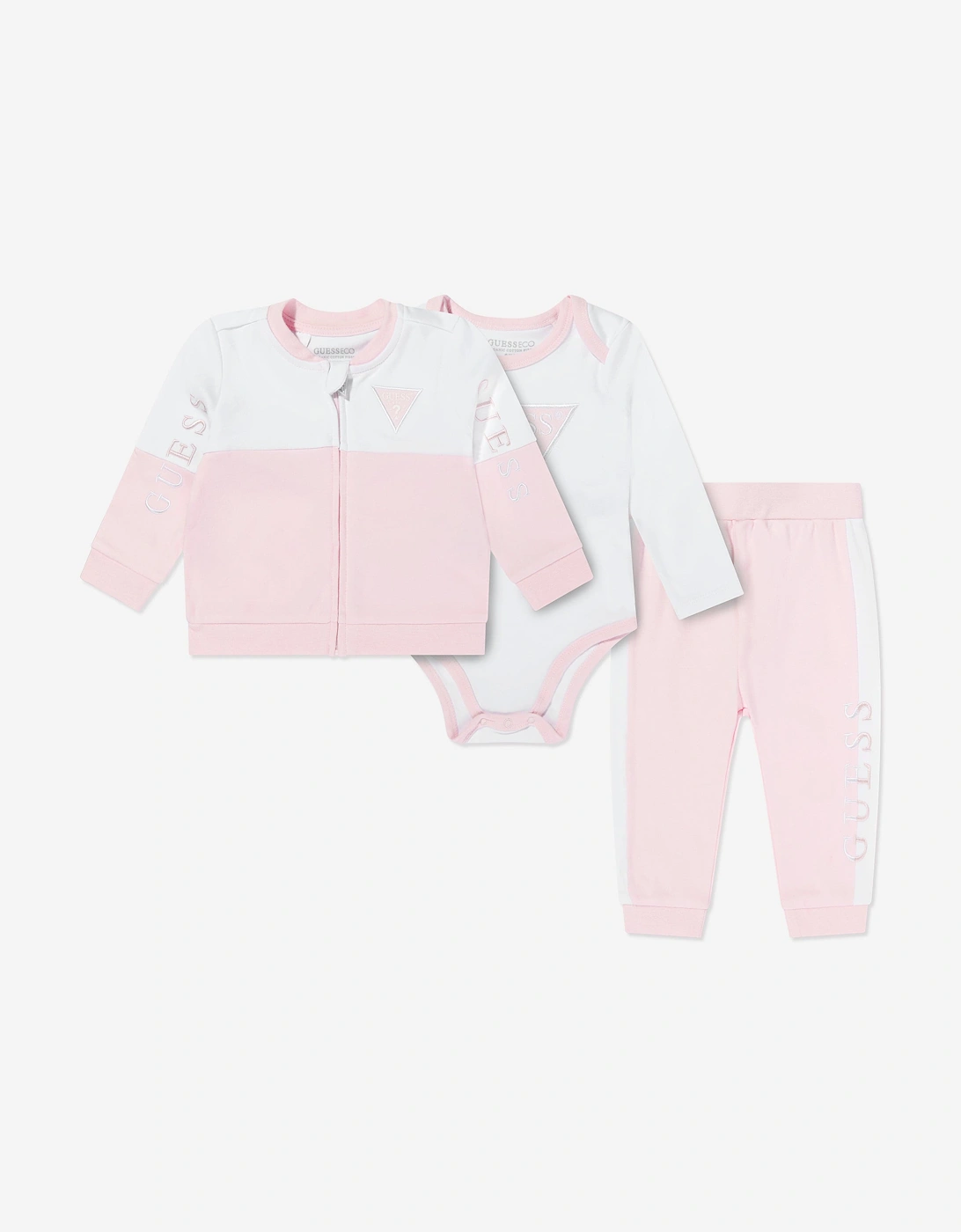 Baby Girls Tracksuit Set in Pink, 6 of 5