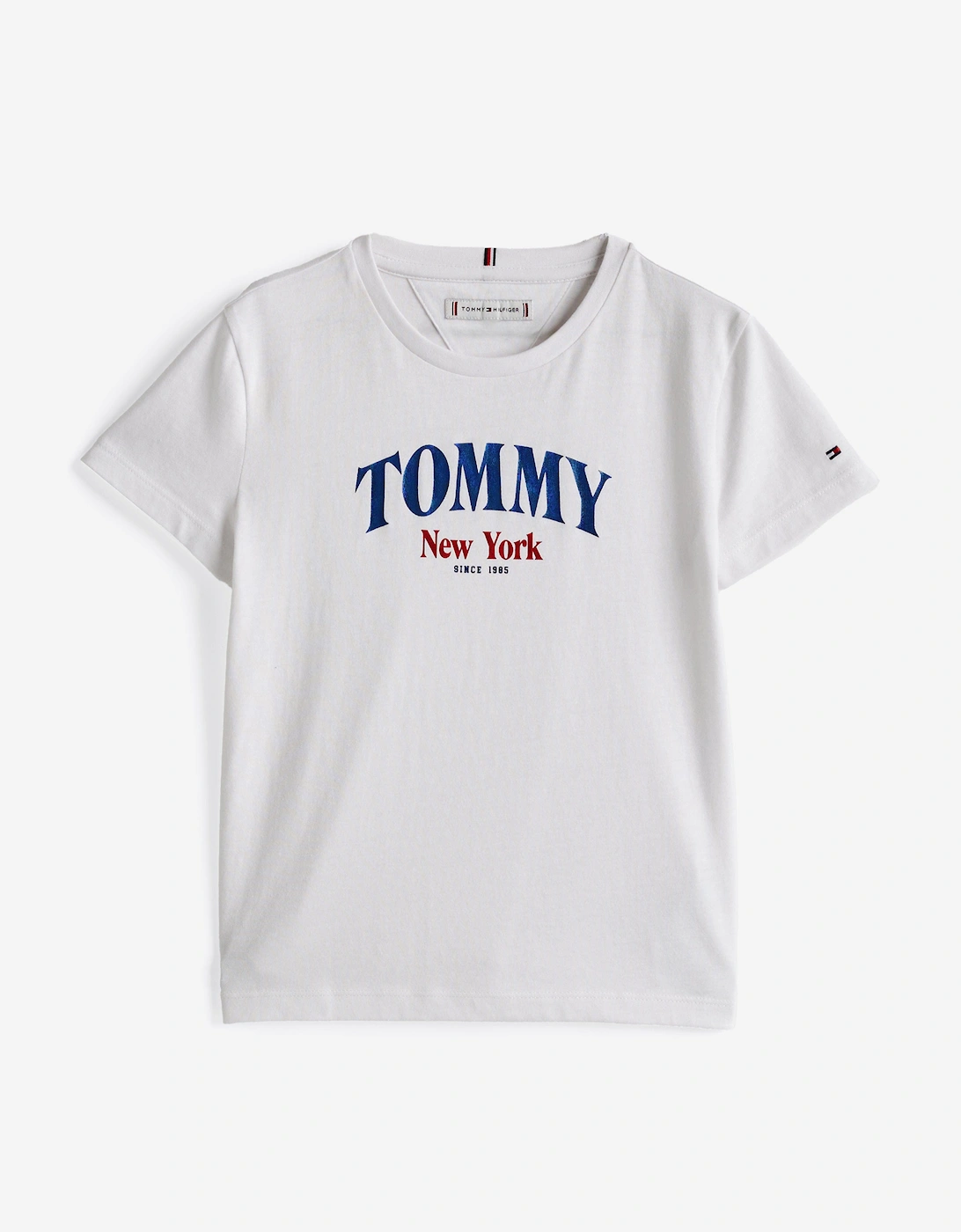 Girls Varsity Regular T-Shirt in White, 5 of 4